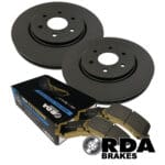 RDA R51 Rear Standard Brake Rotors with RDA Extreme Brake Pads - Nissan Pathfinder R51 2WD & 4WD 2007 onwards