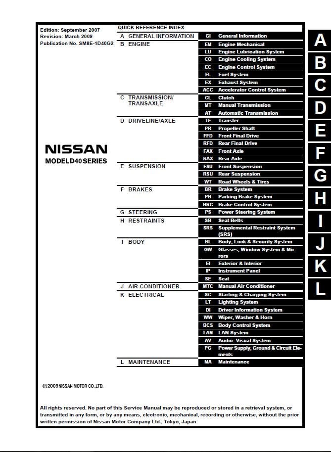 D40 Series Service Manuals Navlife, Nissan Navara Wiring Diagram Pdf