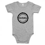 #navbaby Infant Mini-Me One-Piece - Grey Marle (Black Print)