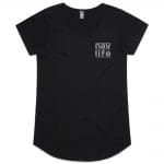 Navlife Ladies Mali Tee - Black (Grey Print) Style 2