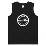 navlife Youth Barnard Tank - Black (White Print)