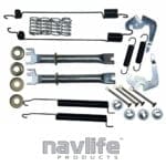 Rear Brake Drum Hardware Shoe Fitting Kit with Adjusters - Nissan Navara D22 All Variants