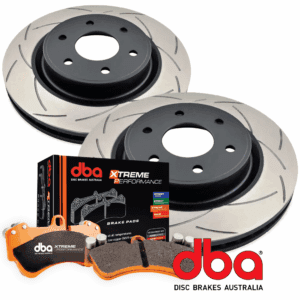 DBA NP300 Front Slotted Brake Rotors with DBA Xtreme Brake Pads - Nissan Navara NP300 All Variants 2015 onwards